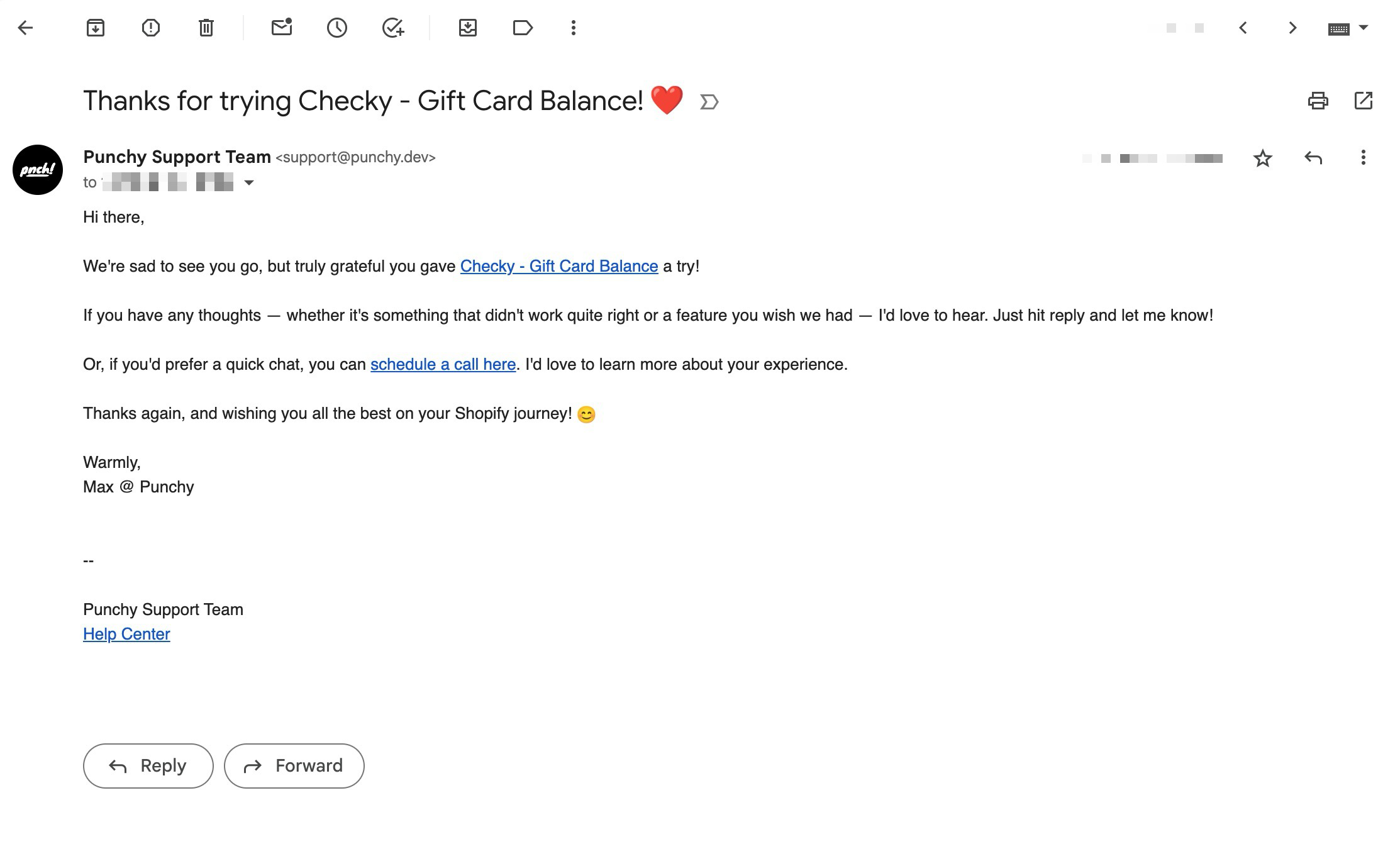Retention Email